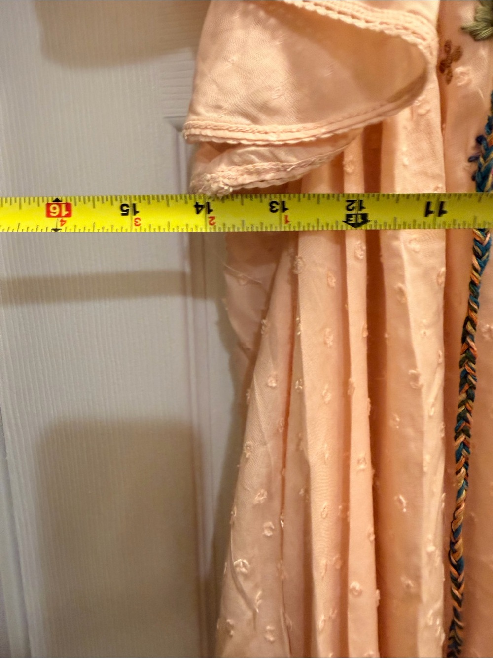 Free People Peach Maxi Dress with Floral Embroidery - Picture 5 of 9